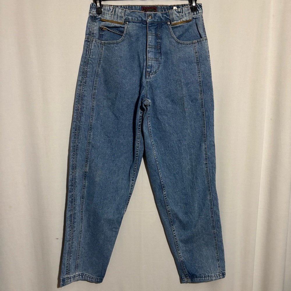 Vintage Levis Sport Blue Denim Jeans 28x32 with SJ back pocket logo